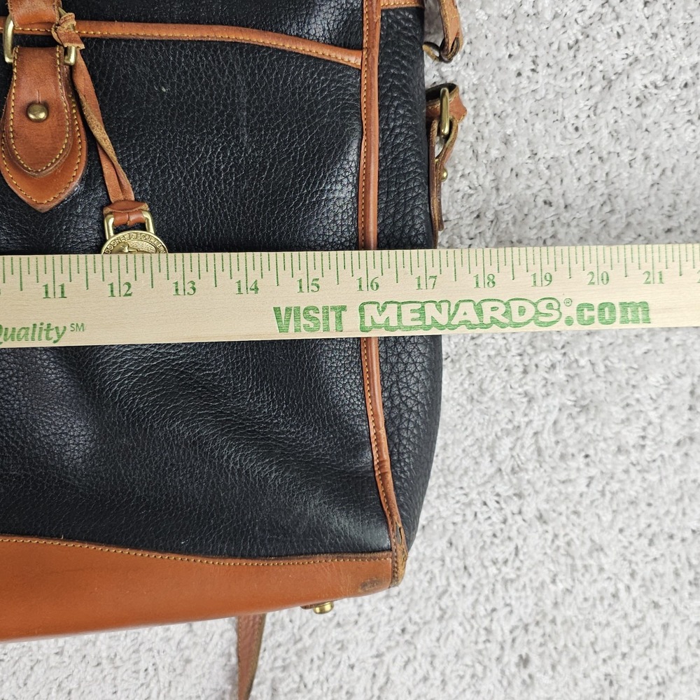 Vintage 90s Dooney And Bourke Pebbled Leather Satchel Laptop Bag Made In USA - Picture 9 of 16